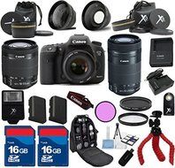 Canon 7D Mark II Camera Body with 18-55mm IS STM + 55-250mm IS STM + 3pc Filter Kit + Wide Angle + Spider Tripod...
