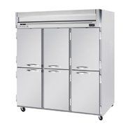 Beverage-Air HBR72-1-HS 75" Horizon Series Three Section Solid Half Door Reach-In Refrigerator 72 cu.ft. Capacity...
