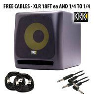 KRK K10S Powered Subwoofer - 10 Inch, 225 Watts + FREE (4) CABLES