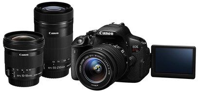 Canon DSLR camera EOS Kiss X7i triple zoom kit EF-S10-18mm F4.5-5.6 IS STM EF-S18-55mm F3.5-5.6 IS STM EF-S55-...