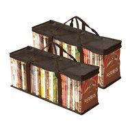 CoZroom Set of 2 DVD Storage Bags Holds DVD Organizer 80 DVDs Transparent Lightweight and Reinforced (40DVDs Each)