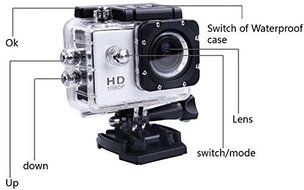 Digi4U Wifi 12Mp 1080P Waterproof HD Helmet Sport Action Video Camera Cam Dv Dvr Silver