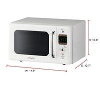 Daewoo Retro Microwave Oven 0.7 Cu Ft, Creme White 700W N7