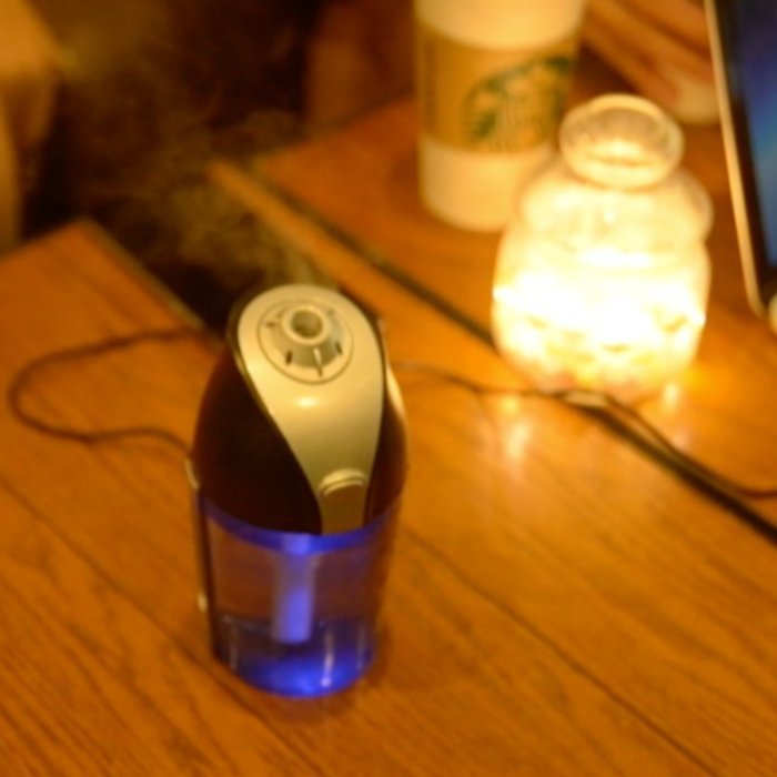 Air Humidifier essential Oil DiffuserMini Ultrasonic Car Cool Mist Air Purifier 300ML USB Home & Office Oil Aroma... N3