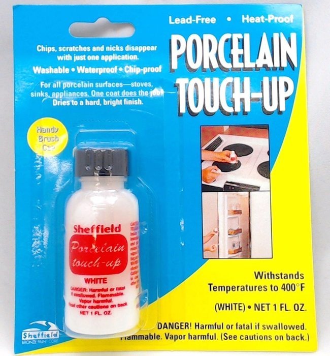 Porcelain, Heat-Proof, Appliance Touch-Up Paint, White, 1126