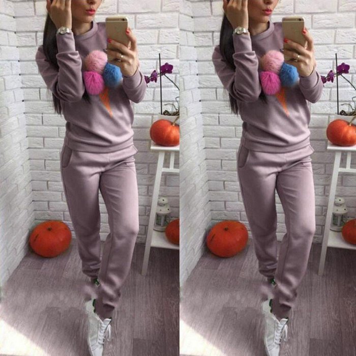 Sweatshirt Sets,Morecome Women Sweatshirt Long Sleeve Blouse Long Pants Outfit (XL, Black)