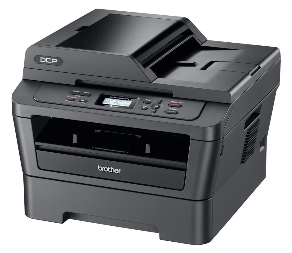 Brother DCP7065DN, Laser Multifunction Printer, Monochrome, Desktop, 27PPM, 250 Sht Cap, Black, 1/Each