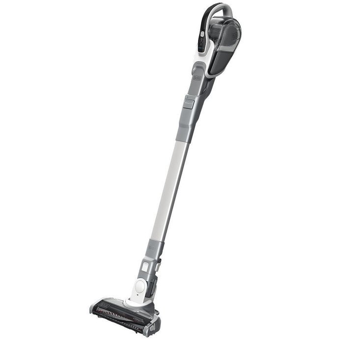 Black+Decker HFEJ415JWMF10 SMARTECH Cordless 16V Lithium 2-N-1 Floor Extension Stick Vacuum - White