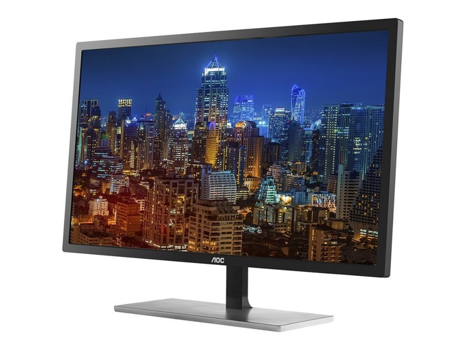 AOC U2879VF Featured 28'' 4K UHD 2160p LED-Backlit LCD Monitor, Black/Silver N4