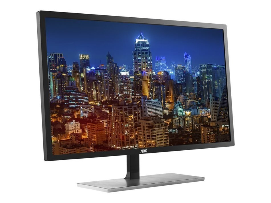 AOC U2879VF Featured 28'' 4K UHD 2160p LED-Backlit LCD Monitor, Black/Silver N5