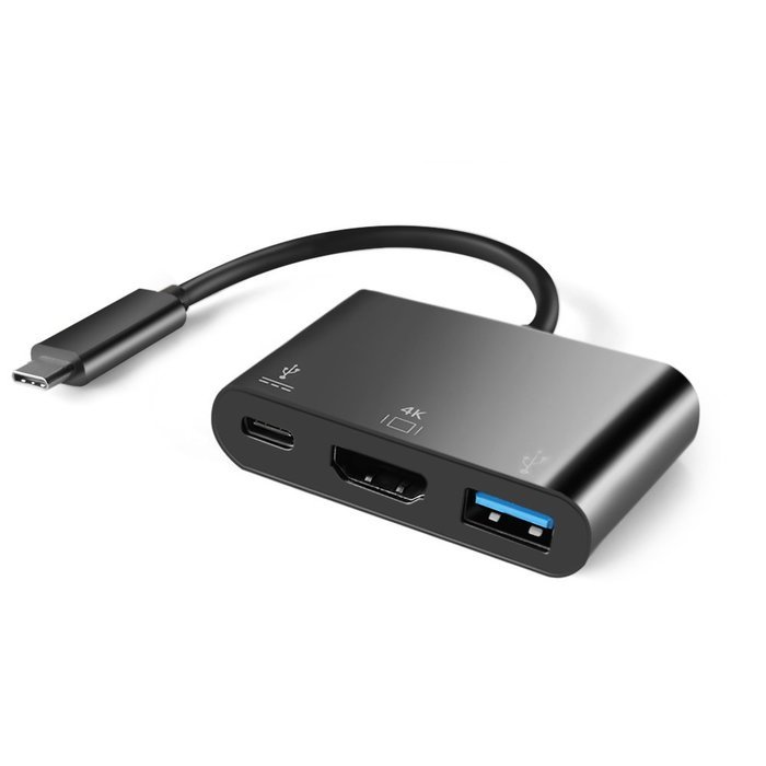 TNP USB Type C to HDMI Adapter - USB-C 3.1 Male to HDMI Female High Speed Ultra HD UHD 4K 1080P Video Audio AV... N19