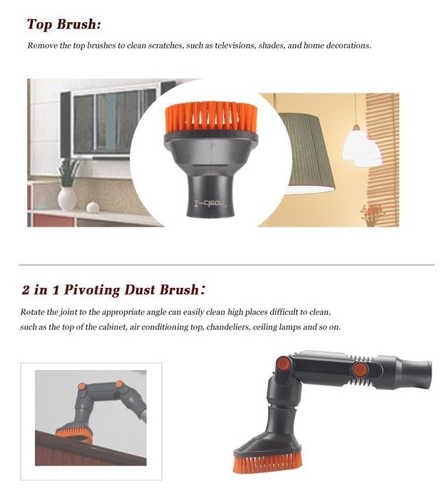 I-clean Vacuum Cleaner Accessories 8 Pcs for Replacement Dust Brush Crevice Attachments Kits, Apply to 32mm (1... N4