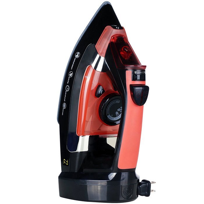 ZZ ES2346RRB Advantage 1400 Watt Steam Iron with Non-stick Ceramic Soleplate, Red