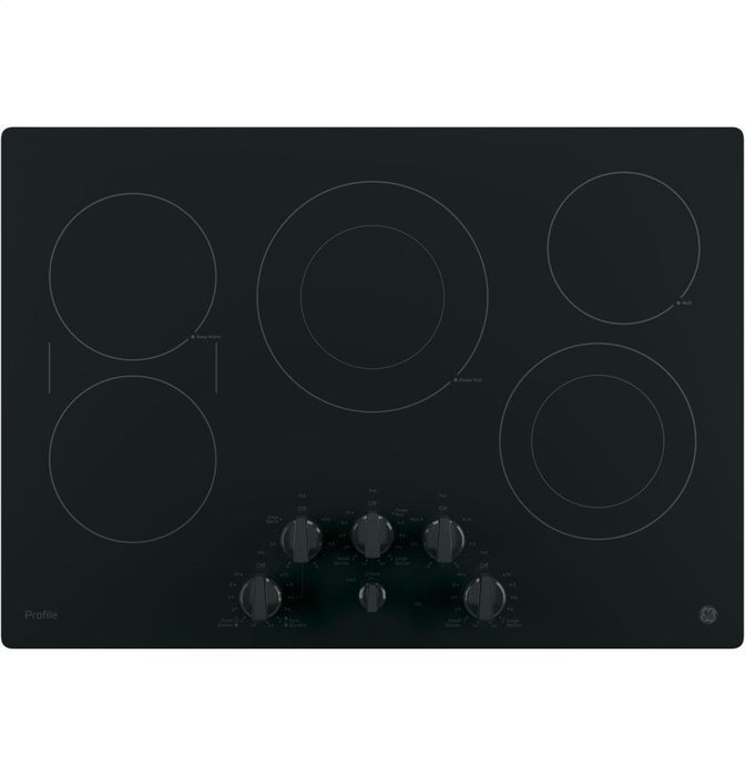 PP7030DJBB 30" Built in Electric Cooktop with 5 Radiant Cooking Elements, Front Center Control Knobs, Hot Surface... N4