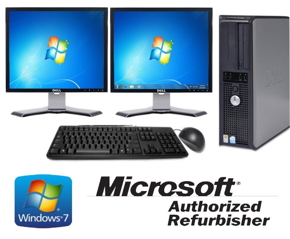 Dell Optiplex 760 With Dual Monitor Video Out (2 19" LCD Included) , Fast Core 2 Duo Processor...