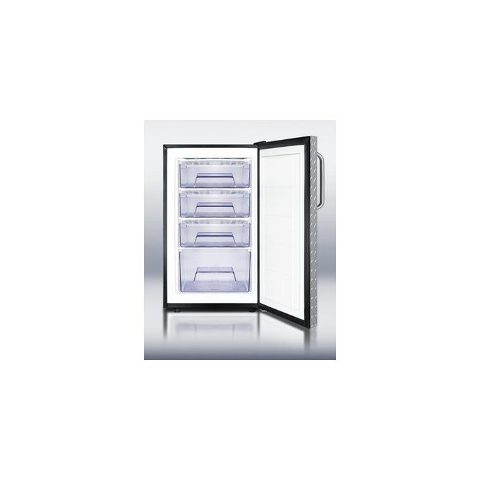 Summit FS408BL7DPL: Commercially listed 20" wide counter height all-freezer, -20(degree) C capable with a lock... N2