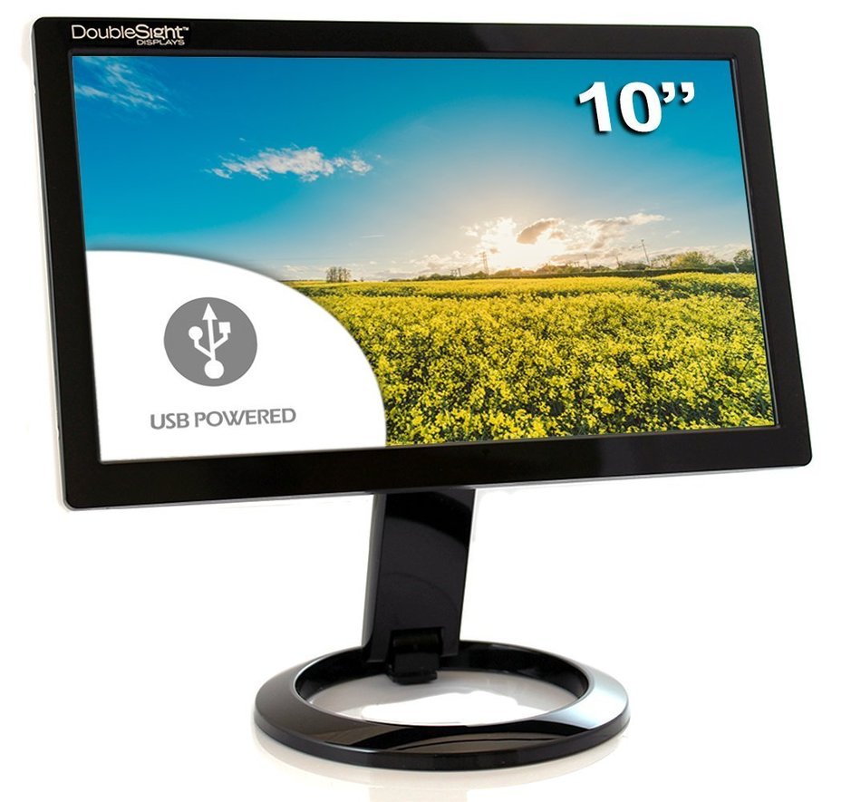DoubleSight Smart USB Touch Screen LCD Monitor, 10" Screen, Portable No Video Card Required... N8