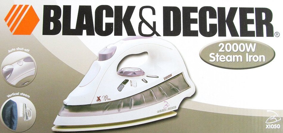 Black & Decker X1050 2200-watt Auto-Shut Off Steam Iron, 220-volt
