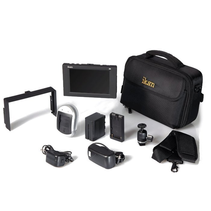 Ikan D7-DK-E6 D7 Field Monitor Deluxe Kit for Canon E6 Battery (Black) N14