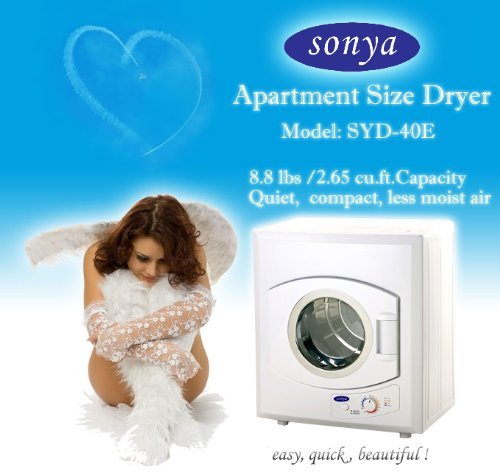 Sonya Portable Compact Small Laundry Dryer Apartment Size 110vstainless Steel Drum Transparent Lid 8.8lbs Capacity... N10