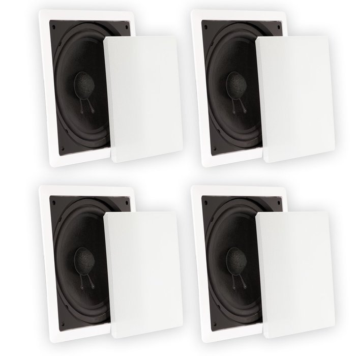 Theater Solutions TS1000 Passive 10" Home Theater In Wall Subwoofers 4 Sub Set N5