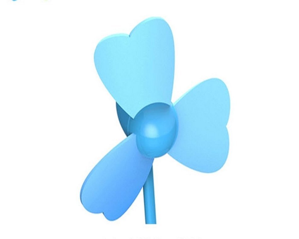 Glovion Four-leaf Clover EVA Soft Blade USB Mini Desktop Fan with Phone Holder and Ac Adapter (Pink) N2