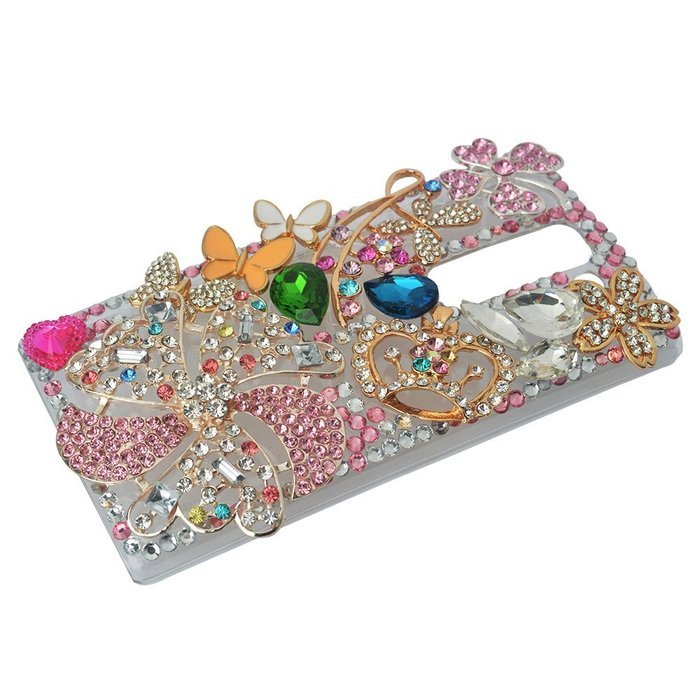 Spritech(TM) Bling Clear Phone Case For LG spirit h440 C70/LG Escape 2/LG Logos/LG Spirit 4G LTE,3D Handmade Silver... N15