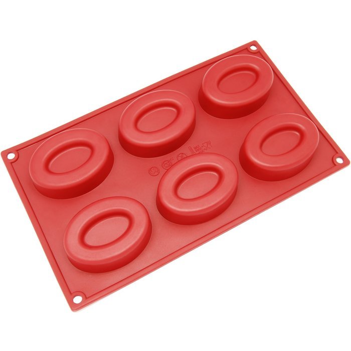Freshware SL-133RD 8-Cavity Square Silicone Mold for Soap, Bread, Loaf, Muffin, Brownie, Cornbread, Cheesecake... N6