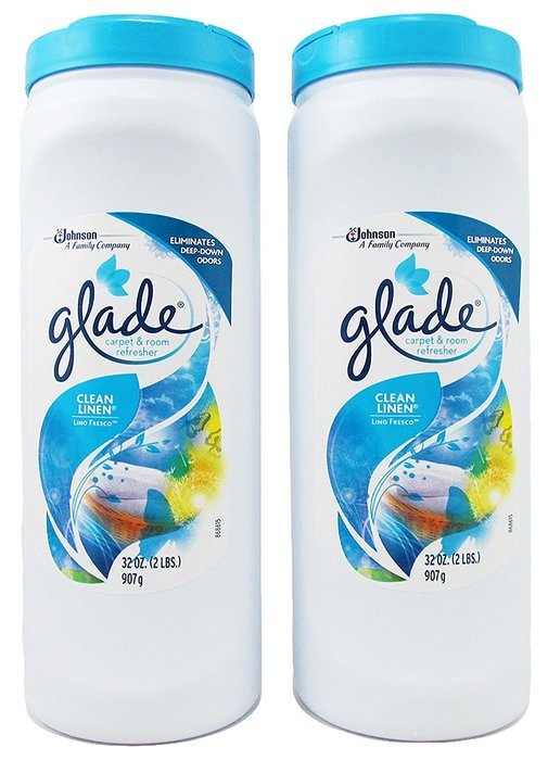 Glade ~ Carpet & Room Refresher 32oz ~ Pack of 2 ~ (Orange - Hawaiian Breeze)