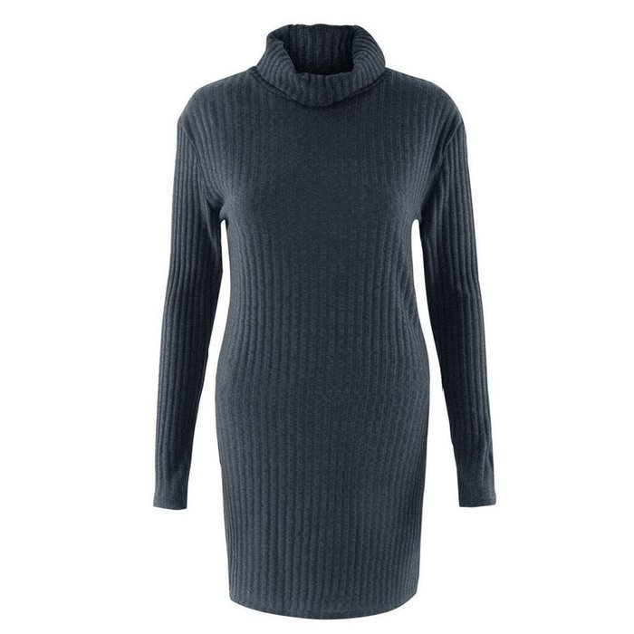 Women Dress,Haoricu Fall Womens Casual Long Sleeve High-collar Solid Jumper Turtleneck Sweater Dress Skirt Coat... N5