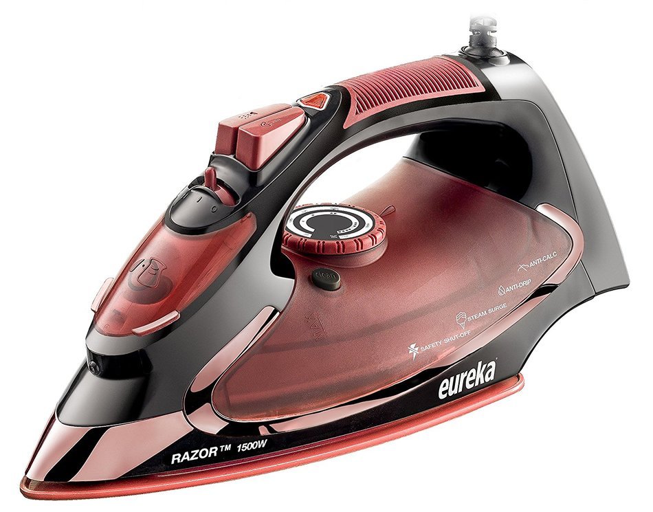 Eureka Razor Powerful Steam Iron ,Burst Super Hot 1500 Watt Iron Marsala Pouch Included N2