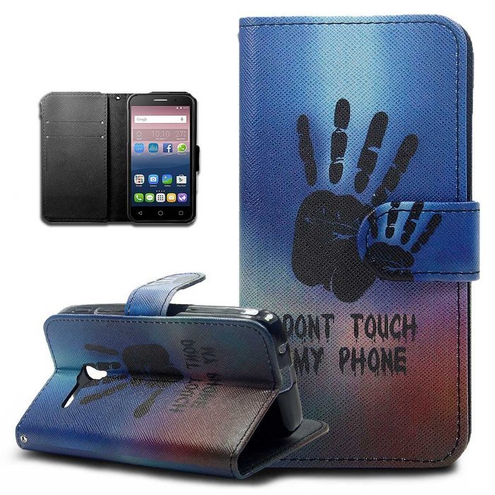 Alcatel One Touch Pop 3 Case,ikasus Colorful Painted Premium PU Leather Fold Wallet Pouch Case Flip Stand Credit... N2