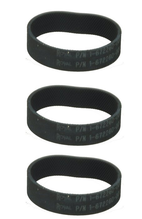 Genuine Royal Upright Vacuum Cleaner Belt, Part Number P/N1-672260-001, 3 belts in pack