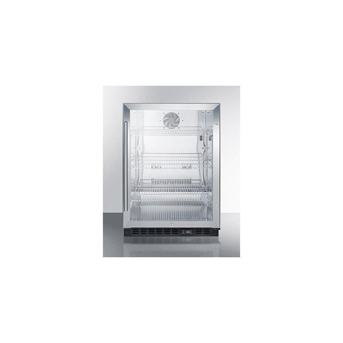 Summit SCR610BLCSS Built-in Undercounter Commercial Beverage Center with Ss Interior and Wrapped Cabinet