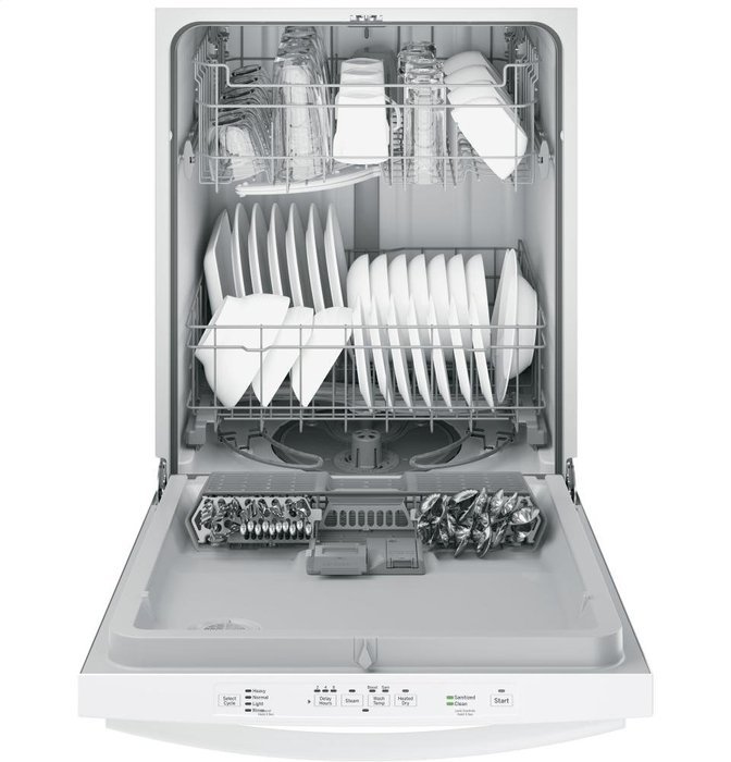 GE 24" White Built-In Dishwasher N7