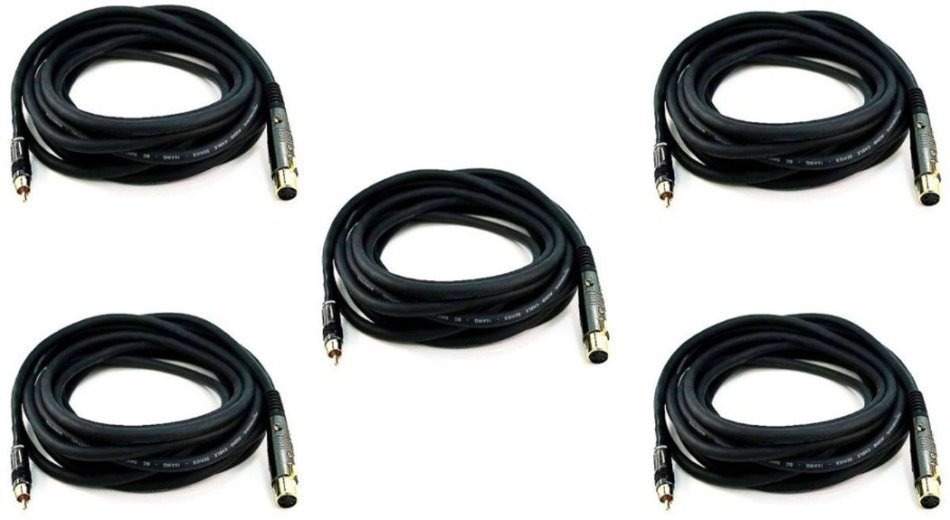 Monoprice 104783 1.5' Premier Series XLR Female to RCA Male 16AWG Cable N13