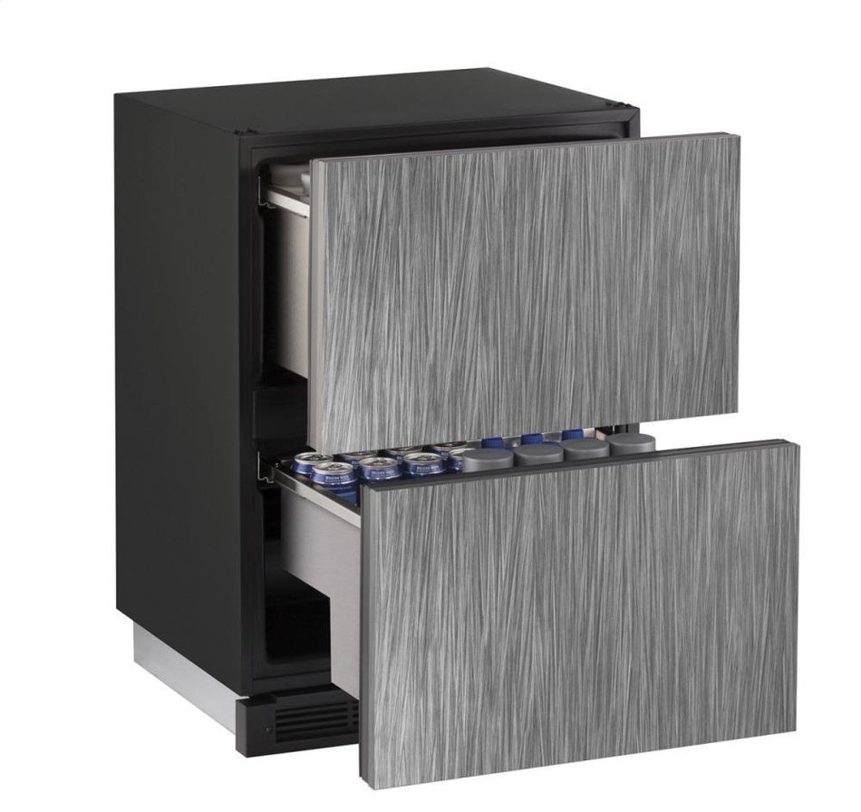 U-Line U1224DWRINT00A Built-in Refrigerator Drawers, 24", Stainless Steel