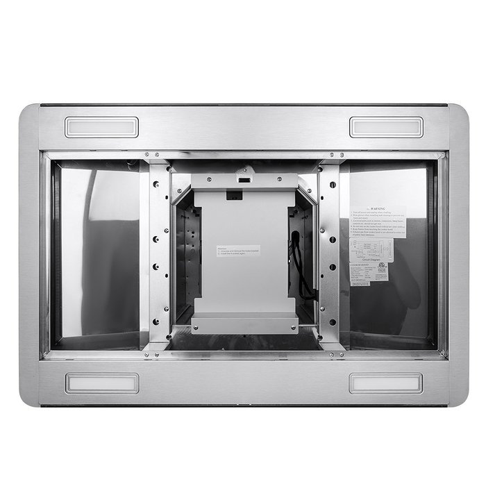 AKDY&reg; 30" Stainless Steel 4 LED Light Bars Touch Control Panel Island Mount Kitchen Range Hood AZ-680I-75 N3