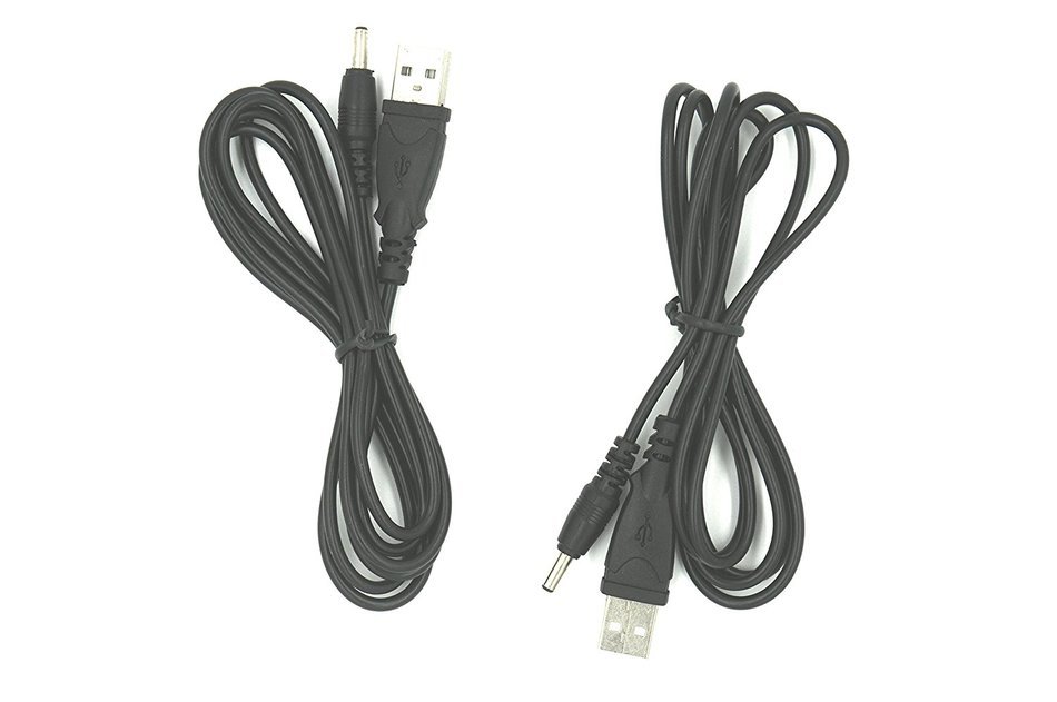 2Pack USB to DC 3.5 mm/1.35 mm 5Volt DC Barrel Jack Power Cable 1.5m