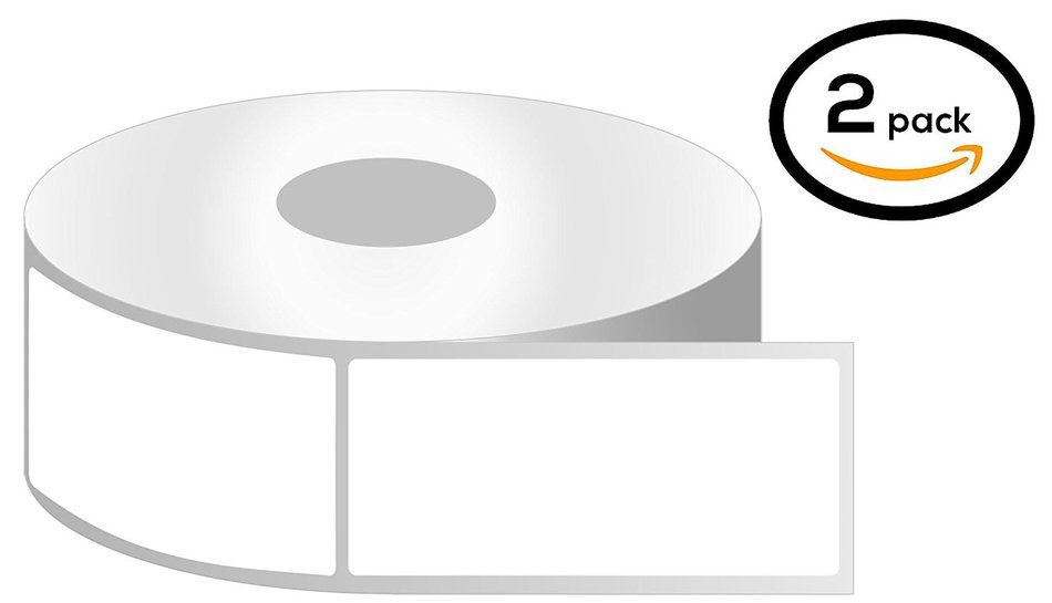 1 Inch Core - 1 x 2 Zebra Compatible Direct Thermal Labels 2 Rolls for Zebra Desktop Printer GC420d GC420t GK420d...