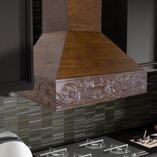 1200 CFM Wall Mounted Range Hood Size: 17.5" H x 36" W x 21.5" D, Finish: Walnut N2