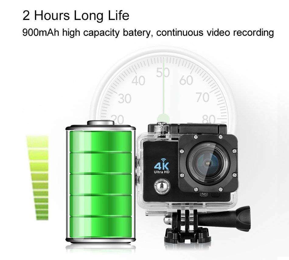 Q6 WiFi 4K Ultra HD Action Sport Camera - BLACK 1 N3