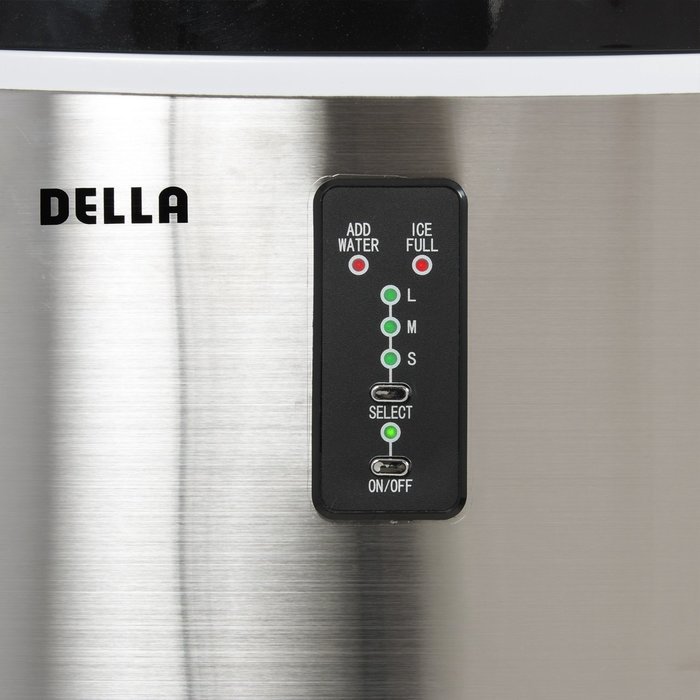 Della Portable Ice Maker Easy-Touch Buttons Digital 2 Selectable Cube Sizes - Up To 26 LBS of Ice Daily N25