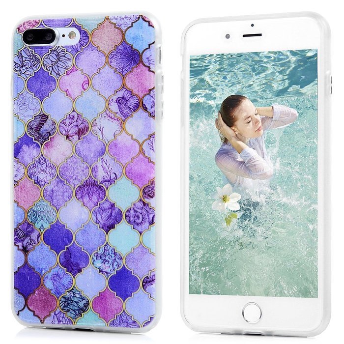 Badalink iPhone 7 Plus Case (5.5") Shockproof Soft TPU Rubber Skin Bumper Case Flexible Easy Grip with 3D Basso-relievo... N12