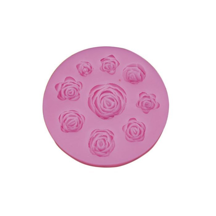 GHMZ Roses Flower Silicone Cake Mold,Pink
