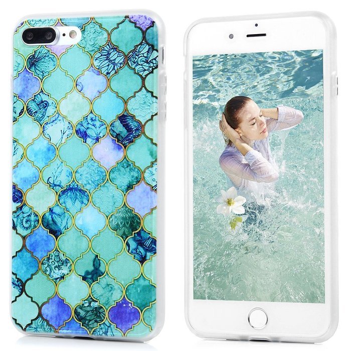 Badalink iPhone 7 Plus Case (5.5") Shockproof Soft TPU Rubber Skin Bumper Case Flexible Easy Grip with 3D Basso-relievo... N24