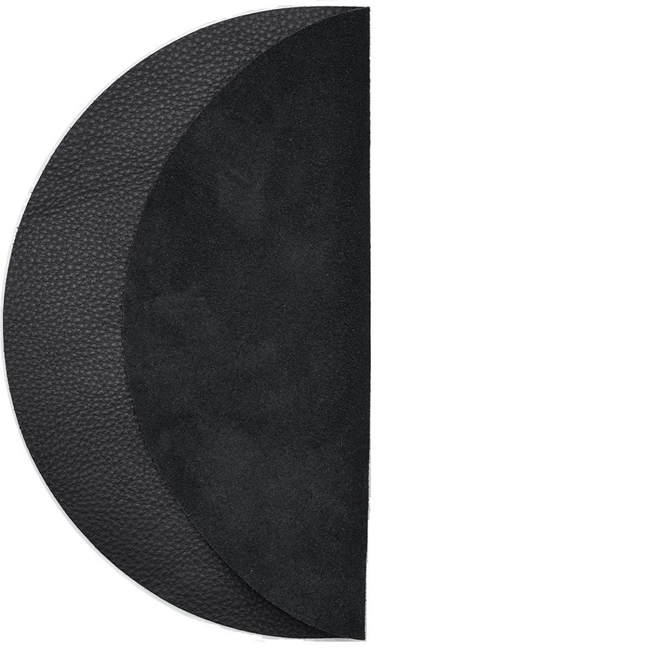 Genuine Leather Turntable Platter Mat - Heavy Grain Black N2