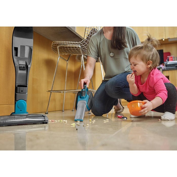 Black & Decker HSVJ520JMBF61 SMARTECH Cordless 20V Max Lithium 2-N-1 Stick Vacuum, Titan Blue N3