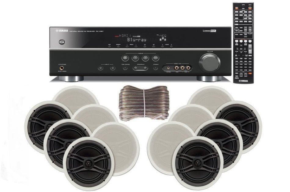 Yamaha 3D-Ready 5.1-Channel 500 Watts Digital Home Theater Audio/Video Receiver with 1080p-compatible HDMI repeater... N12