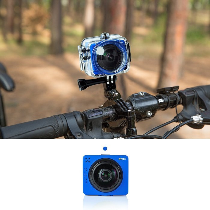 Gear Pro Waterproof Sports Action Camera 360 Degree Panoramic 8MP and 1080P HD With 1.5 inch LCD Screen (Blue)